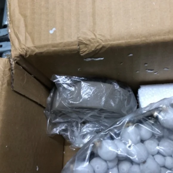 NEW IN BOX Vintage Chic coastal farmhouse white beaded chandelier pendant light - Picture 4 of 8